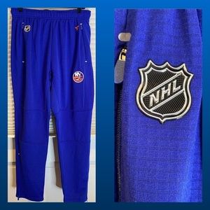 NHL New York Islanders Men’s Fitted Blue Joggers Sweatpants Official Licensed L